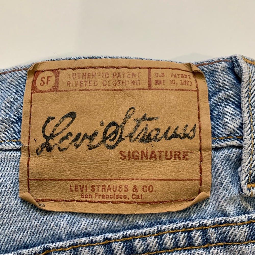 Levi Strauss Signature Vintage Distressed Casual Jean Shorts Size Waist 34 - Picture 5 of 7
